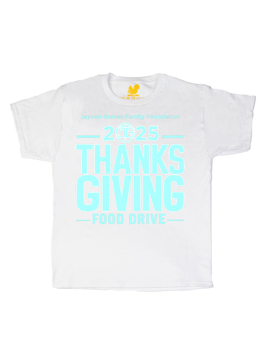 Jayvon Graves Foundation 2025 Thanks Giving Blue R Youth T-Shirt