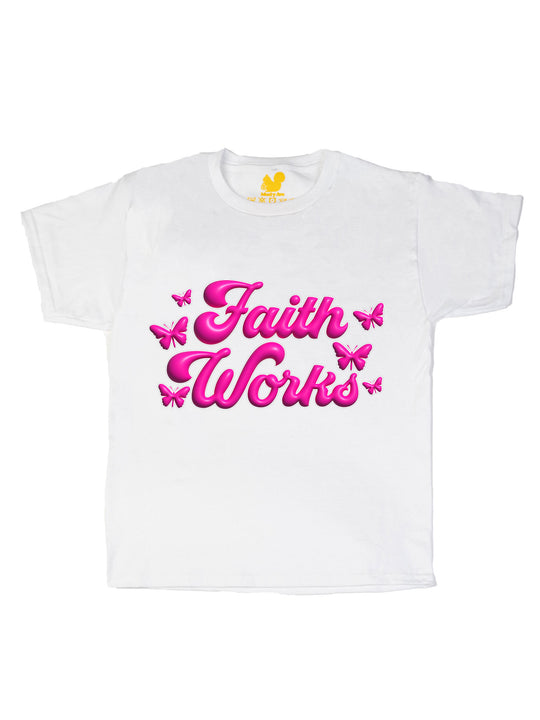 Faith Works Pink Youth T-Shirt