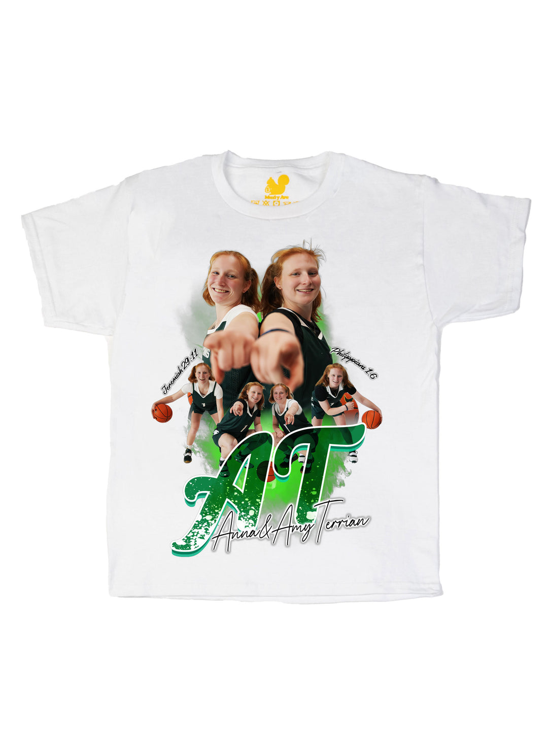 Anna and Amy Terrian Collage Youth T-Shirt