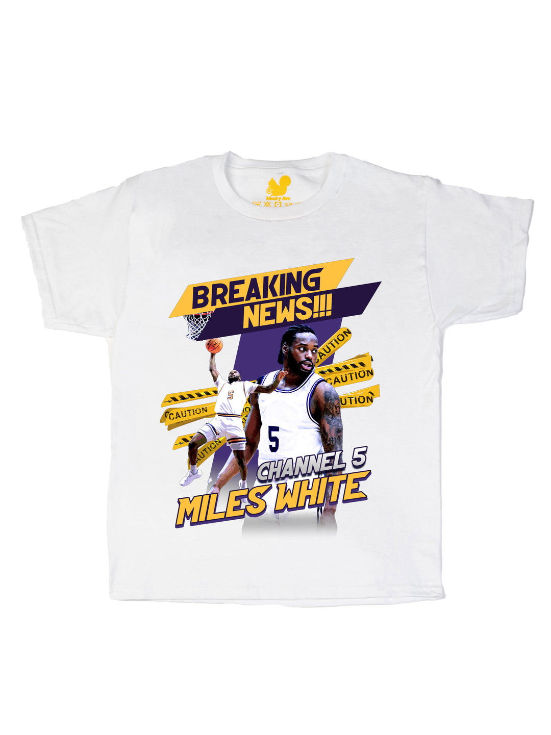 MIles White Collage Youth T-Shirt