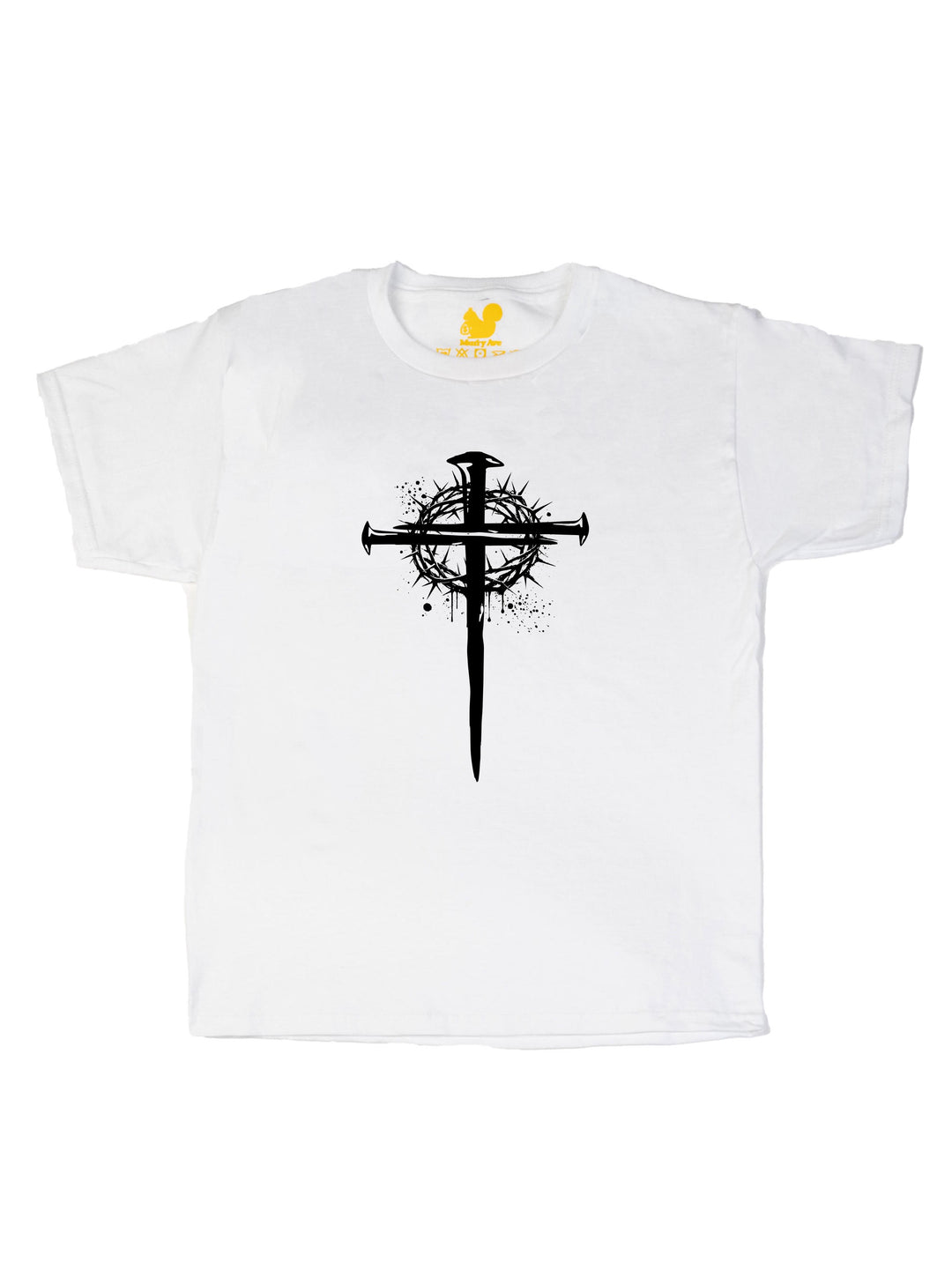 Cross with Crown Logo Black Youth T-Shirt