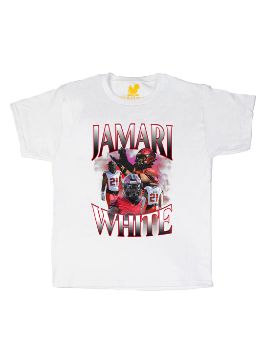 Jamari White Collage Youth T-Shirt