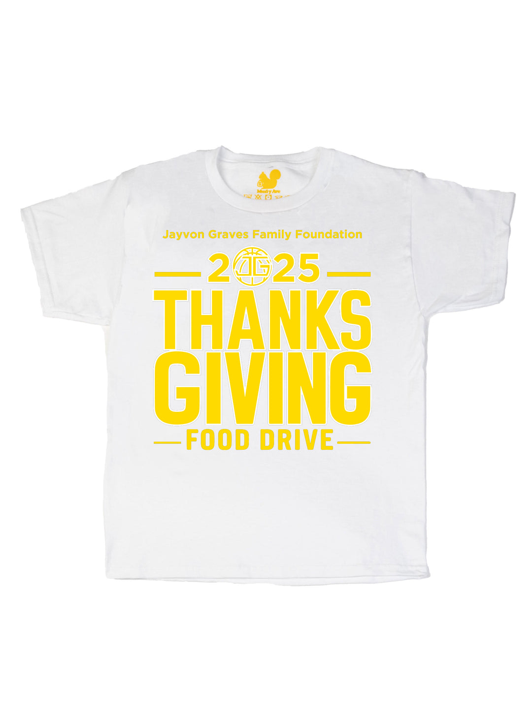 Jayvon Graves Foundation 2025 Thanks Giving Yellow R Youth T-Shirt